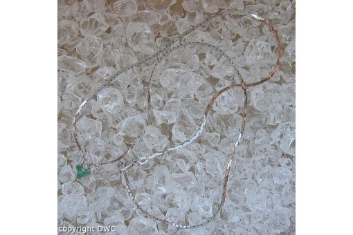 Hals Collier mit Diamanten Brillanten Smaragde aus 585 er Wei&szlig; gold Kette 