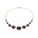 Kette Granatcollier Tracht Granate garnet 37,5 cm in 8 Kt. 333 Gelbgold
