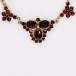 Collier Hals Kette mit Granate garnet in aus 8 Kt. 333 Gold Damen Tracht 45 cm