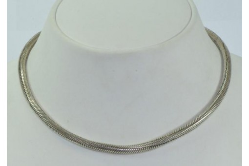 Collier in aus 925 er Silber Siver snake Hals kette Damen Sterling Schlangen