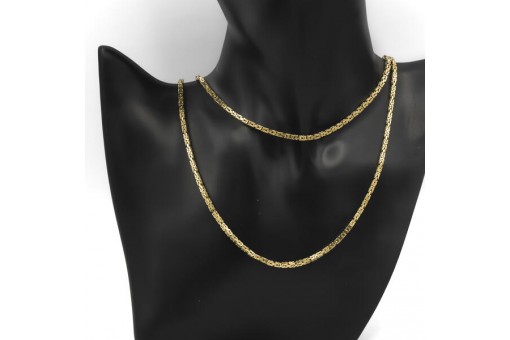 Kette im K&ouml;nigsdesign K&ouml;nigskette in 14 Kt 585 Gelbgold 91 cm