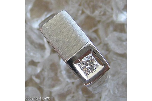 Ring mit Brillant Diamant Solit&auml;r in aus 18 Kt. 750 er Gold Herren 70 Edel