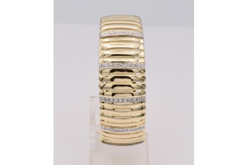 Armreif mit 48 Brillanten Diamanten 0,72 ct in 14 Kt 585 Gold bracelet edel!