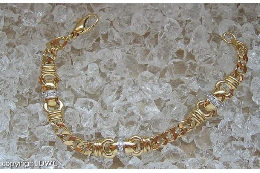 Armband mit Brillant Brillanten Diamant in 750 er Gold Damen 18,8 cm top