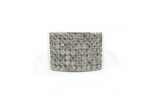 Ring mit 70 Diamanten Brillanten 2,8 ct in 18 Kt 750 Gold Gr&ouml;sse 63