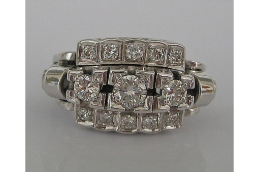 Ring mit Brillant Diamant in aus 750 er 18 Kt. Gold Gr&ouml;sse 51 Ringe Edles