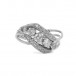 Ring 3 Teile mit Diamant Brillant in 14 Kt 585 Weiss Gold Diamanten 52 Edel