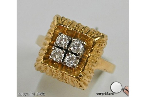 Ring mit Brillant Brillanten Brillianten in 18 Kt. 750 er Gold Diamanten 55 