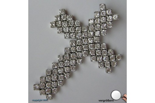 Anh&auml;nger mit Kristall Kreuz Kreuze aus 18 Kt 750 Gold exquisit 