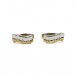 1 Paar Ohrringe Creolen mit Kristall in 9 Kt. 375 Gold earrings