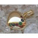 Anhänger Clip mit Rubinen Safiren Smaragden aus 14 Kt 585 er Gold Herz pendant
