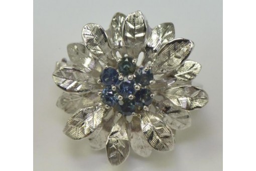 Perlenketten schlie&szlig;e Verschlu&szlig; Clip mit Safiren Saphiren 14 Kt. 585 Gold 