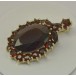 Anhänger mit Granate Granatanhänger in aus 8 Kt. 333 Gold Tracht antik