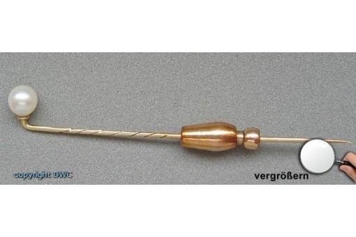 Perlennadel Gold Nadel Antik Perlen Antike Nadeln Brosche 14 Kt 585 