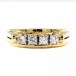 Ring mit 4 Brillanten Diamanten 0,36 ct. in 14 Kt. 585 Gold Grösse 55 RAR