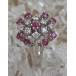 Ring mit Rubin Brillant Diamant Weiss in 14 Kt. 585 er Gold Brillanten 55 