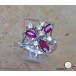 Ring mit Rubin Rubine Diamant Brillant Brillanten in 18 Kt 750 er Gold Ringe 56