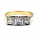 Art déco Ring mit 3 Altschliff diamanten 0,50 ct. 14 Kt 585 Gold 52 Sammlerstück
