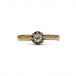 Ring mit Brillantsolitär Diamant 0,13 ct. in 18 Kt. 750 Gold Gr. 51