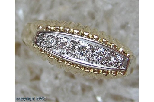 Ring mit Brillant Brillanten Diamant Diamanten in 14 Kt 585 er Gold 52 top