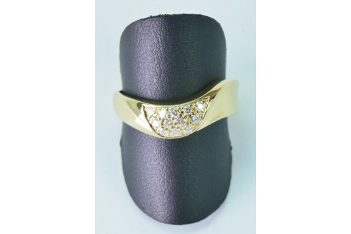 Ring mit Brillanten Diamanten in aus 18 Kt. 750 er Gold 58 Ringe fein!