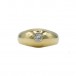 Ring Bandring mit Brillantsolitär 0,25 ct. in 14 Kt. 585 Gelbgold Gr. 53