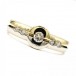 Ring mit 5 Brillanten Diamanten 0,30 ct. in 14 Kt. 585 Gold 58 Fein