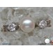 Ring mit Perle Diamanten Brillanten in 14 Kt. 585 er Gold Grösse 54 RAR!