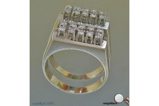 Ring mit Brillanten Brillant Diamant Diamanten aus in 14 Kt. 585 er Gold 55