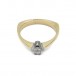 Ring mit Brillantsolitär Diamant 0,24 ct. in 14 Kt. 585 Gelbgold Gr. 53