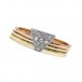 3 fach-Ring mit 10 Brillanten 0,20 ct. tricolor in 18 Kt. 750 Gold 51 top