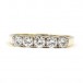 Ring mit 5 Brillanten Diamanten 0,50 ct. in 14 Kt. 585 Gold Damen 52 Edel!