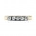 Ring mit 5 Brillanten Diamanten 0,35 ct. in 14 Kt. 585 er Gold 53 top!