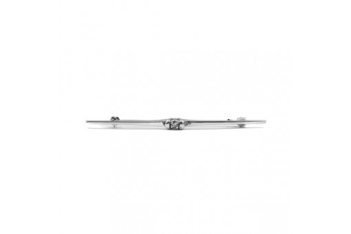 Brosche Nadel mit Brillantsolit&auml;r 0,03 ct. in 14 Kt. 585 Wei&szlig;gold brooch