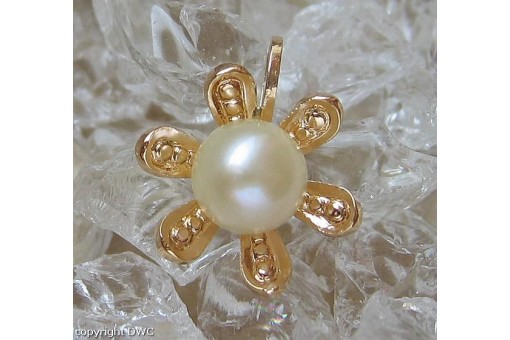 Anh&auml;nger mit Perle Perlen 750 er 18 Kt Gold Pendant with Perl Tracht top