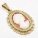 Anhänger mit Muschelgemme Gemmenanhänger 8 Kt. 333 Gold Kamee Tracht