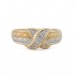 Ring mit Diamanten Brillanten in 585 14 kt Gelb Weiß Gold Damen Gr. 57