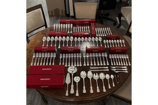 Speisebesteck ROBBE & BERKING Alt- Kopenhagen 95 Teile f&uuml;r 8 Personen 800 Silber