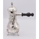 Schokoladen Kanne mit Ebenholzgriff in 925 er Silber Holland um 1890 Antik .