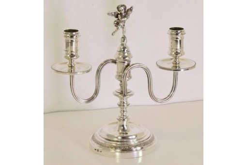 Kerzenleuchter Kandelaber Kerzenst&auml;nder 800 Silber 2- flammig candlesticks antik