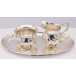 3 tlg. Set Milchkännchen Zuckerschale und Tablett in 925 Sterlingsilber