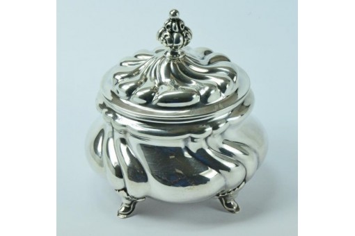 Zuckerdose Dose Beh&auml;lter Schale im barockstil aus 835 er Silber antik
