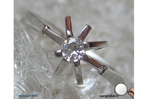 Ring in 14 Kt. 585 er Gold mit Diamanten Brillanten Solit&auml;re 59 19 Ringe