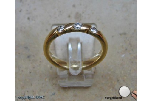 Ring mit Brillant Brillanten Diamant Diamanten in aus 14 Kt. 585 er Gold 50