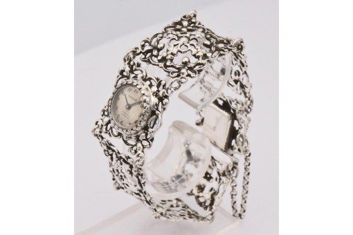 Damen Tracht armbanduhr ANKER in 835 er Silber Handaufzug Filigran DAU