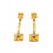 Ohrstecker Ohrringe Hänger  mit Brillant Diamant in 750 18 kt Gold Earrings