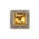 Anhänger mit Citrin und 32 Diamanten 0,16 ct. in 14 Kt. 585 Gelbgold