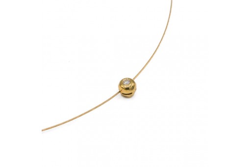 WEMPE Anh&auml;nger mit Brillant 0,06 ct. 750 Gold an Schlangenkette 585 Gold 42 cm