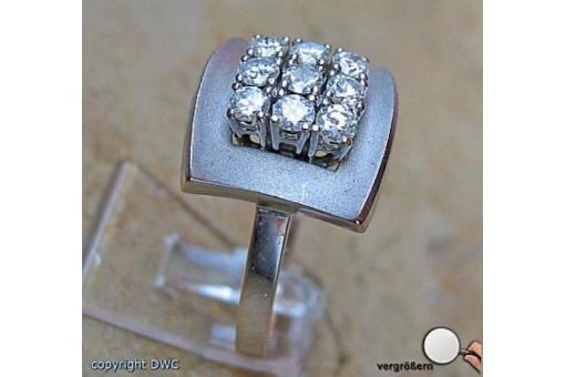 Ring mit Brillant Diamanten Brillanten Diamant in  aus 18 Kt 750 er Gold 54 top!