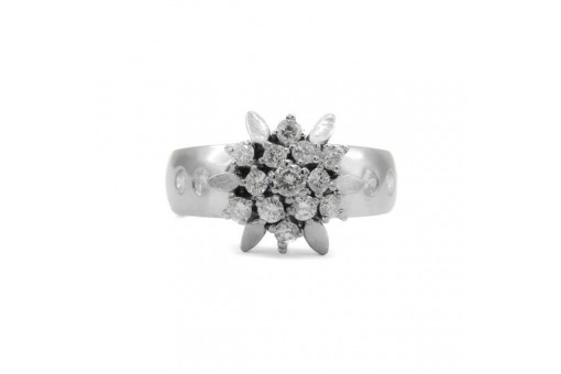 Ring mit Brillant Diamanten Brillanten in aus Gold 14 Kt 585 er 56 